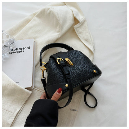 Tahlia - Korean Retro Lychee Pattern Handbag