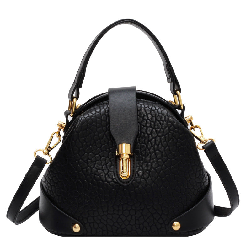 Tahlia - Korean Retro Lychee Pattern Handbag