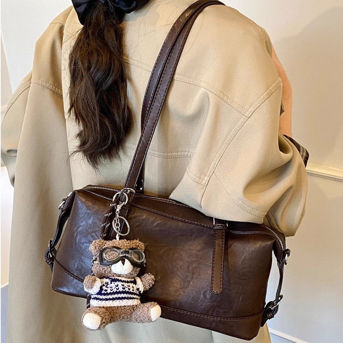 Elsie - Women's Retro Brown Underarm Portable Shoulder Bag