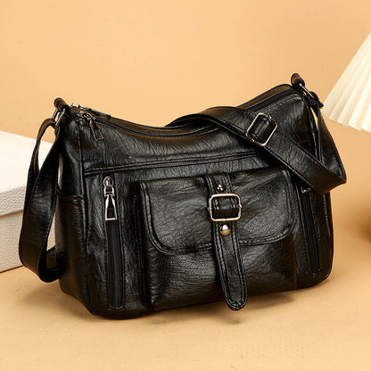 Norah - Retro Tactile Feel Shoulder Messenger Bag