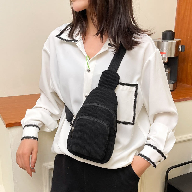 Isla - Flannel Corduroy Casual Simple Cross-body Shoulder-Chest Bag