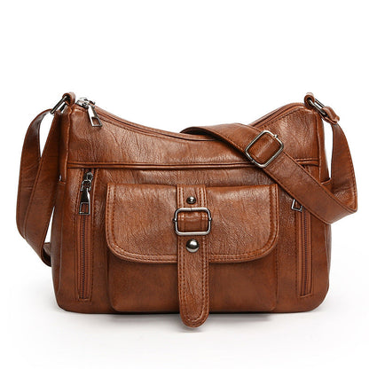 Norah - Retro Tactile Feel Shoulder Messenger Bag