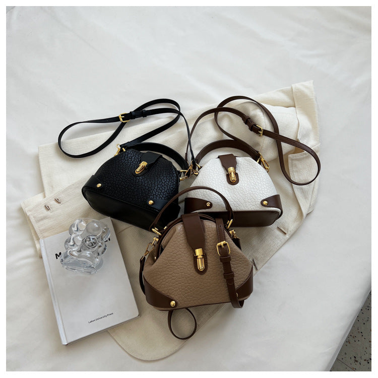 Tahlia - Korean Retro Lychee Pattern Handbag