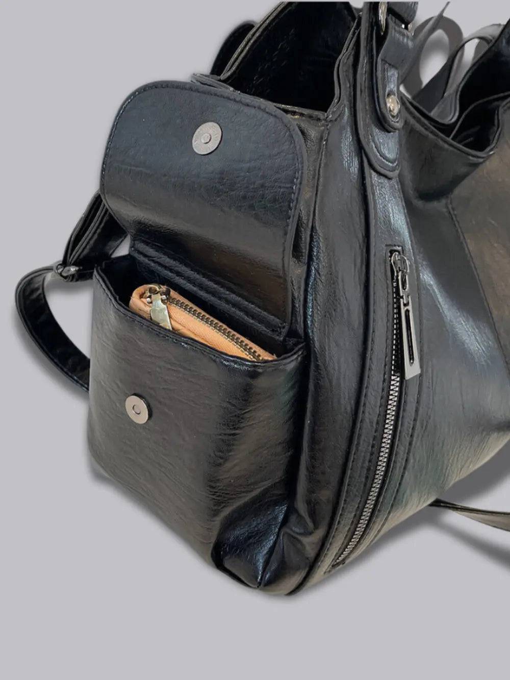 Classic Multi-Pocket Shoulder Bag – Stylish & Versatile for Everyday Use